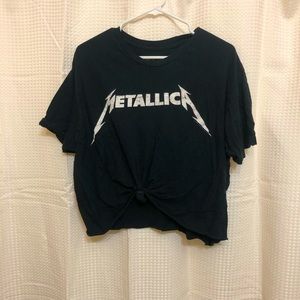 Black crop top size XL